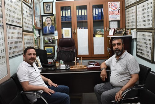 Kaymakam/Belediye Başkan V. Ercan Kayabaşı, Mor Yakup Mahallesi Muhtarı Nafi Zeyrek’i Ziyaret Etti.